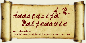 Anastasija Maljenović vizit kartica